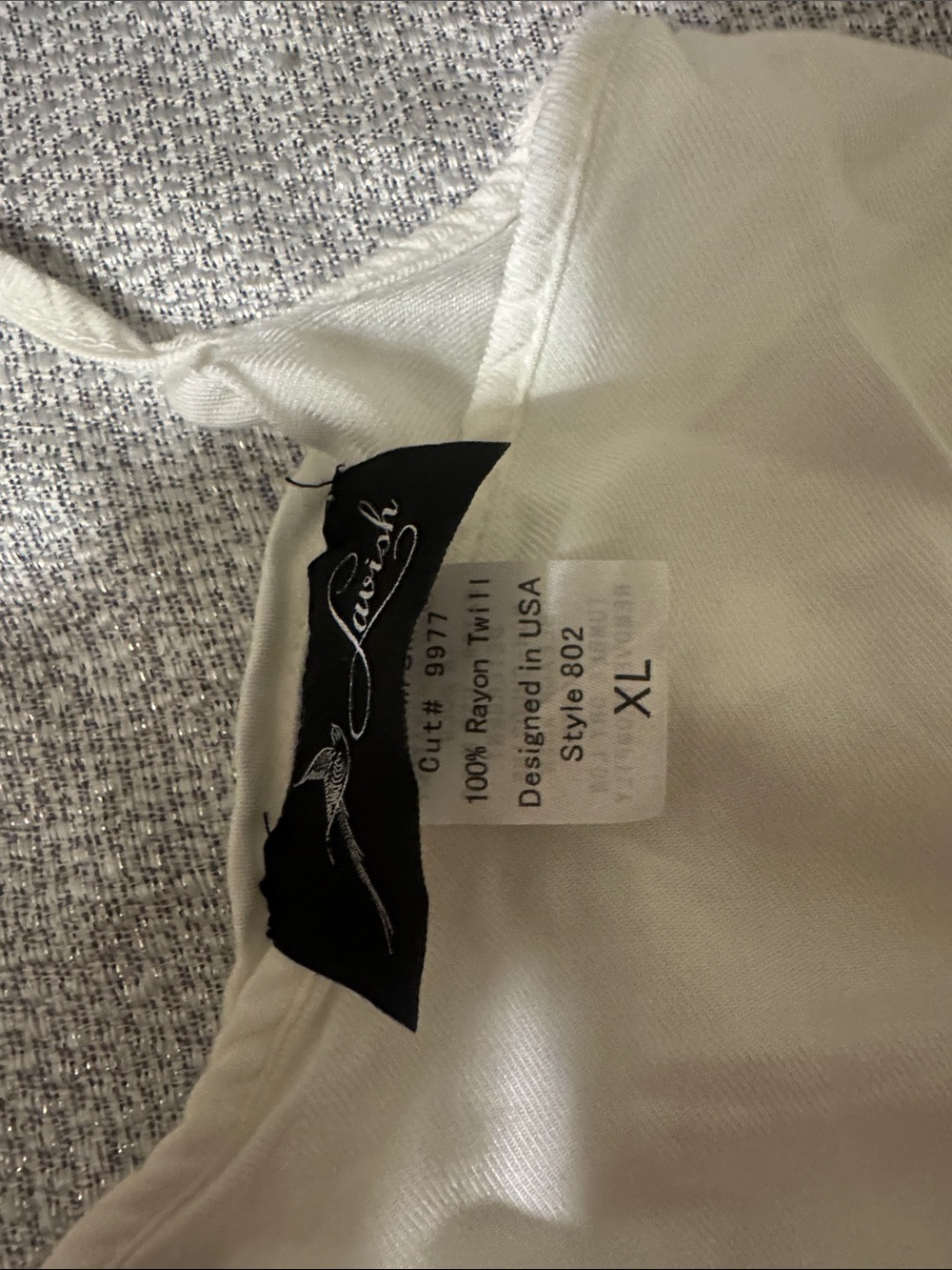 White V-Neck Women’s Dress with cut out Back - Picture 2 of 3